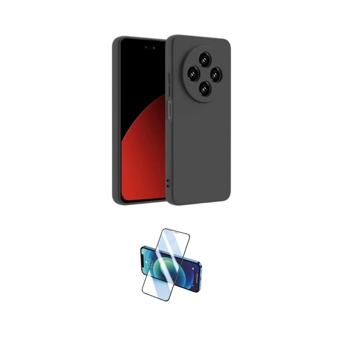 MARSİLYAN™- Redmi 14C Kılıf Ahenk Serisi - Siyah 3D Antistatik Seramik Nano Ekran Koruyucu