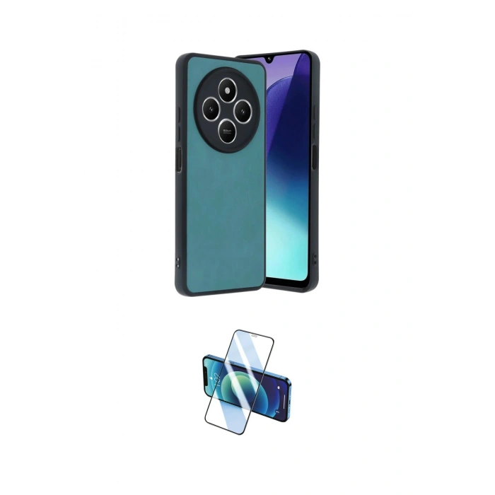 MARSİLYAN™- Redmi 14C Kılıf Kıvılcım Işık Serisi - Siyah 3D Antistatik Cam Ekran Koruyucu