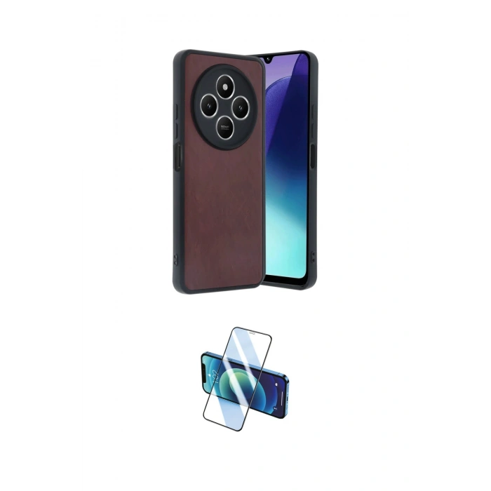 MARSİLYAN™- Redmi 14C Kılıf Kıvılcım Işık Serisi - Siyah 3D Antistatik Cam Ekran Koruyucu