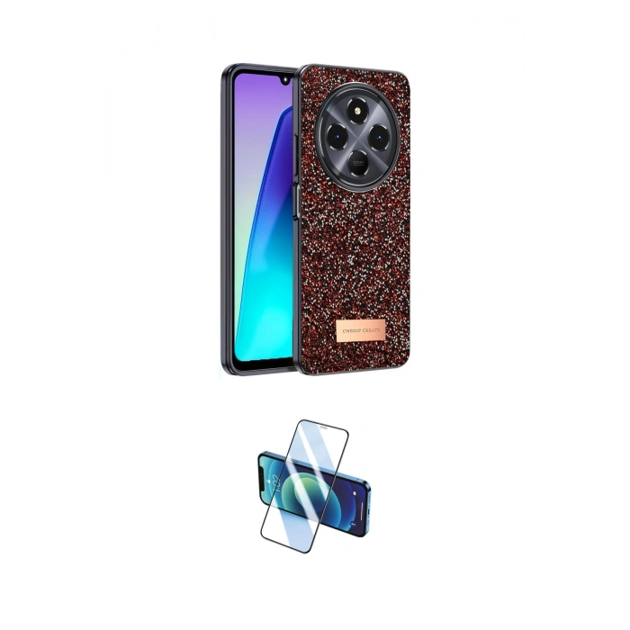 MARSİLYAN™- Redmi 14C Kılıf Vadi Klasik Serisi - Siyah 3D Antistatik Seramik Nano Ekran Koruyucu