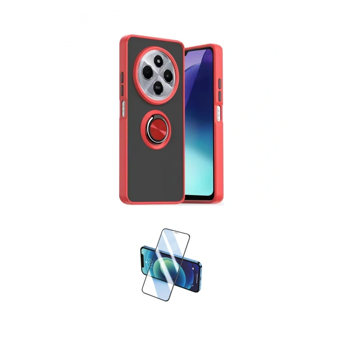 MARSİLYAN™- Redmi 14C Kılıf Yörünge Çizgi - Siyah 3D Antistatik Seramik Nano Ekran Koruyucu