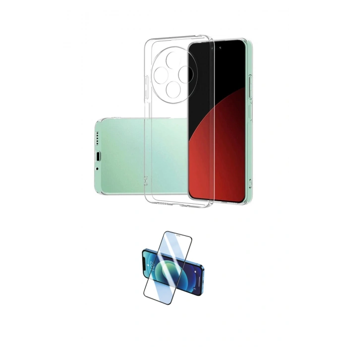 MARSİLYAN™- Redmi 14C Kılıf Zirve Doku - Siyah 3D Antistatik Seramik Nano Ekran Koruyucu