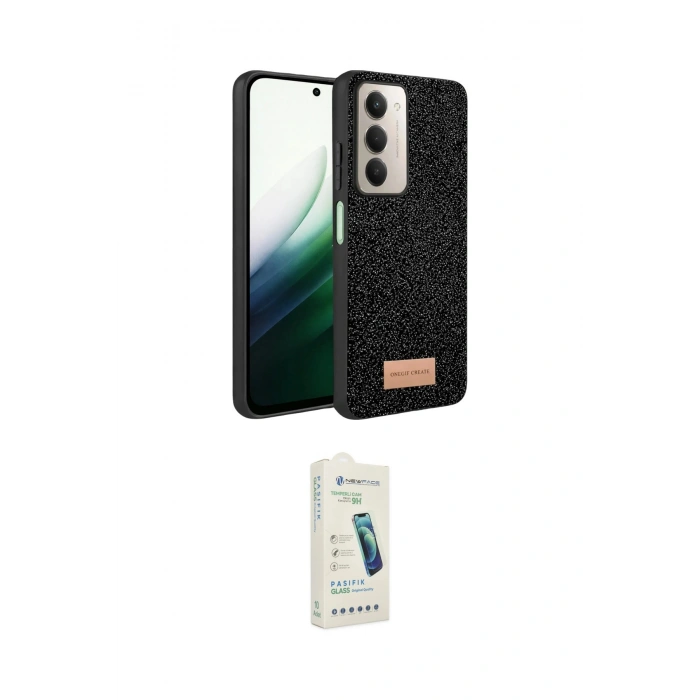 MARSİLYAN™- Redmi 15 4G Kılıf Vadi Klasik Serisi - Şeffaf Pasifik Cam Ekran Koruyucu