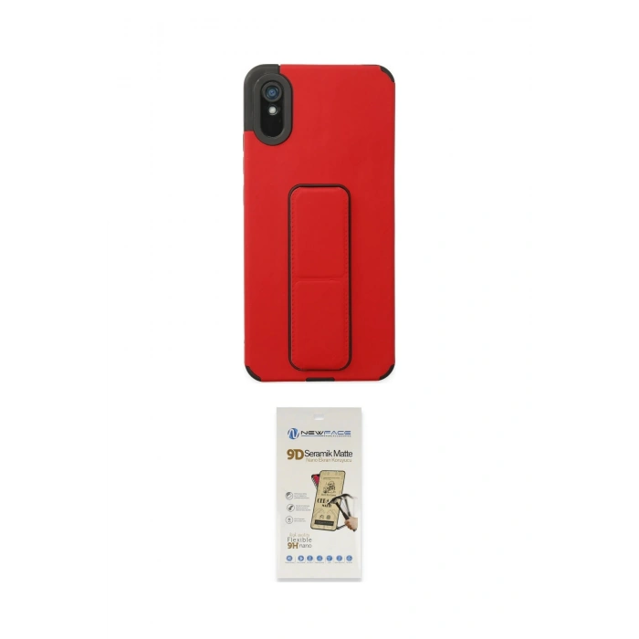 MARSİLYAN™- Redmi 9A Kılıf Çekirdek Yansıma - Siyah Mat Seramik Nano Ekran Koruyucu