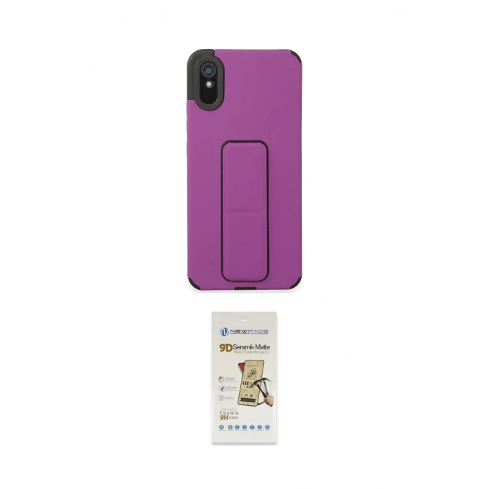 MARSİLYAN™- Redmi 9A Kılıf Çekirdek Yansıma - Siyah Mat Seramik Nano Ekran Koruyucu