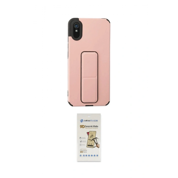 MARSİLYAN™- Redmi 9A Kılıf Çekirdek Yansıma - Siyah Mat Seramik Nano Ekran Koruyucu