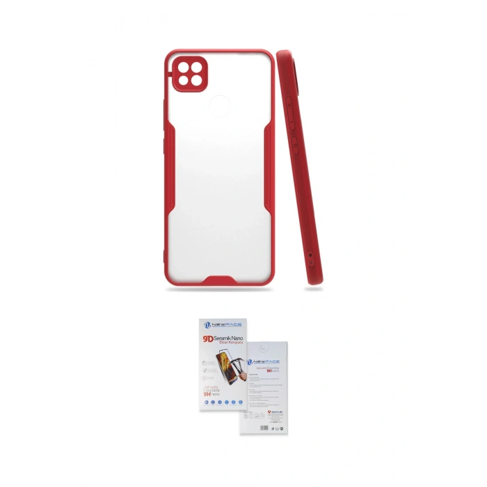 MARSİLYAN™- Redmi 9C Kılıf Atlas Asil Serisi - Siyah Seramik Nano Ekran Koruyucu