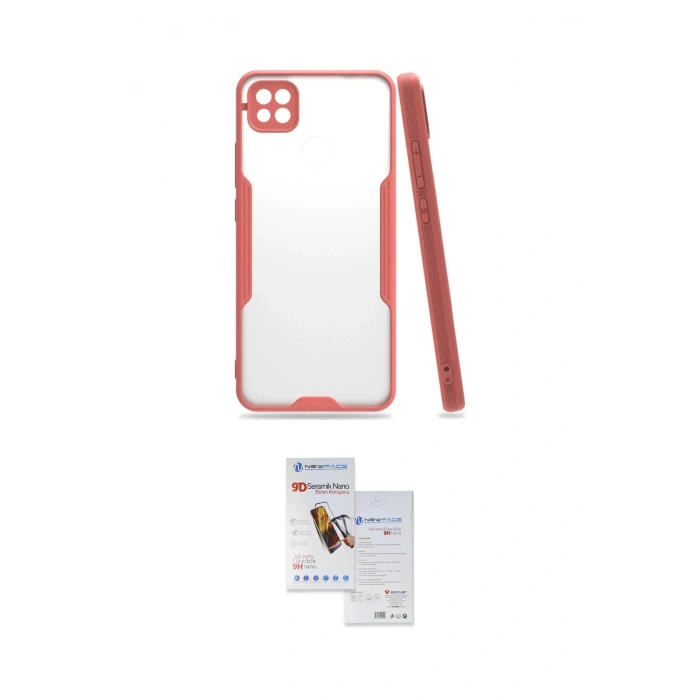 MARSİLYAN™- Redmi 9C Kılıf Atlas Asil Serisi - Siyah Seramik Nano Ekran Koruyucu