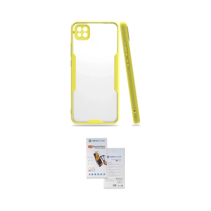 MARSİLYAN™- Redmi 9C Kılıf Atlas Asil Serisi - Siyah Seramik Nano Ekran Koruyucu