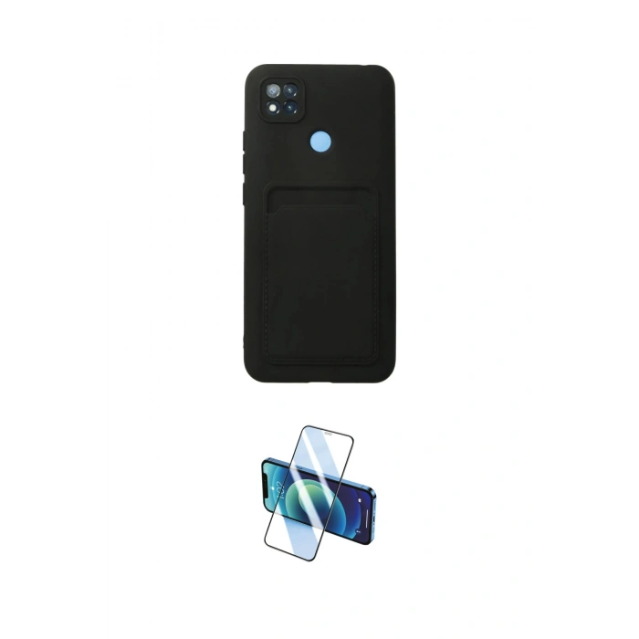 MARSİLYAN™- Redmi 9C Kılıf Vadi Çizgi Prime - Siyah 3D Antistatik Seramik Nano Ekran Koruyucu