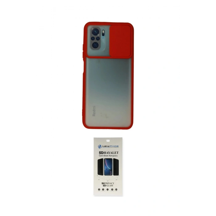 MARSİLYAN™- Redmi Note 10 Kılıf Vadi Çizgi - Siyah 5D Hayalet Cam Ekran Koruyucu