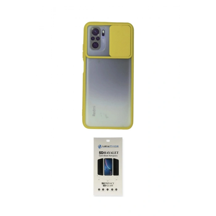 MARSİLYAN™- Redmi Note 10 Kılıf Vadi Çizgi - Siyah 5D Hayalet Cam Ekran Koruyucu