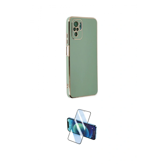 MARSİLYAN™- Redmi Note 10 Kılıf Yankı Serisi - Siyah 3D Antistatik Seramik Nano Ekran Koruyucu