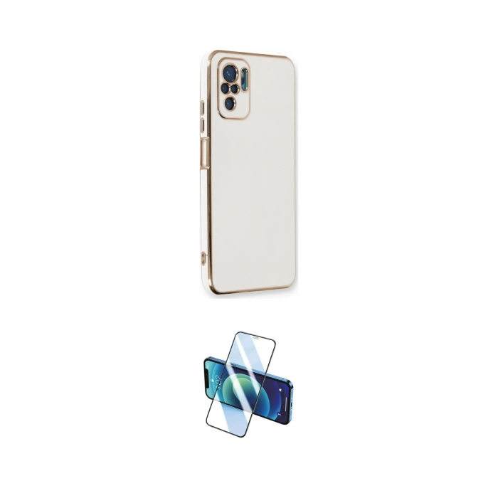 MARSİLYAN™- Redmi Note 10 Kılıf Yankı Serisi - Siyah 3D Antistatik Seramik Nano Ekran Koruyucu