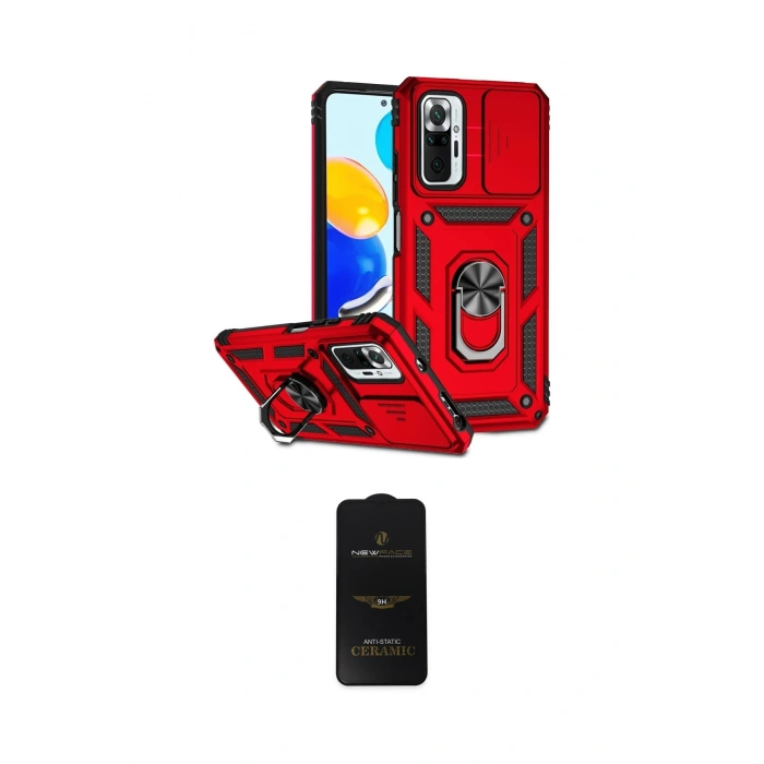 MARSİLYAN™- Redmi Note 10 Pro Kılıf Ahenk Klasik - Siyah 6D Antistatik Mat Seramik Hayalet Nano Ekran Koruyucu