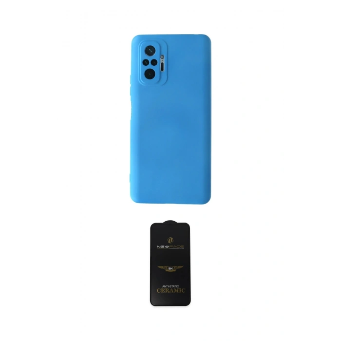 MARSİLYAN™- Redmi Note 10 Pro Kılıf Ahenk Serisi - Siyah 6D Antistatik Mat Seramik Hayalet Nano Ekran Koruyucu