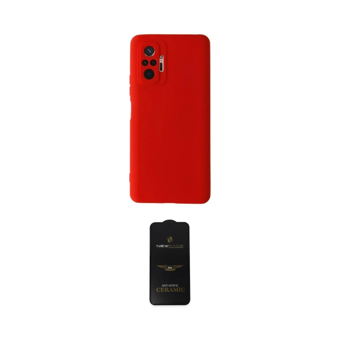 MARSİLYAN™- Redmi Note 10 Pro Kılıf Ahenk Serisi - Siyah 6D Antistatik Mat Seramik Hayalet Nano Ekran Koruyucu