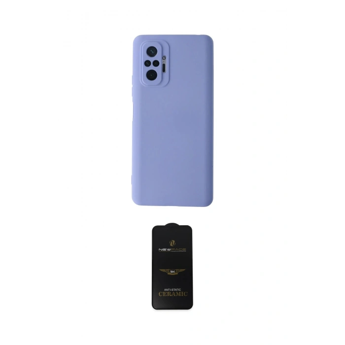 MARSİLYAN™- Redmi Note 10 Pro Kılıf Ahenk Serisi - Siyah 6D Antistatik Mat Seramik Hayalet Nano Ekran Koruyucu