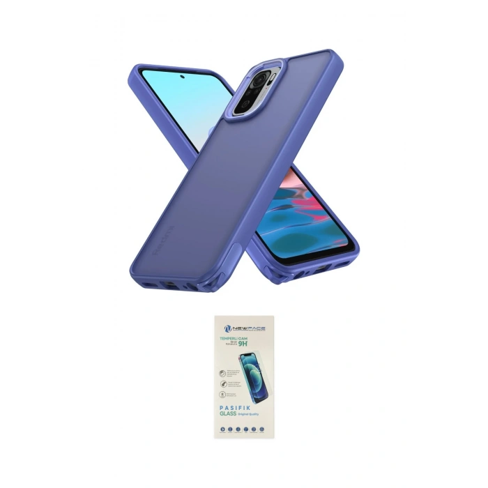 MARSİLYAN™- Redmi Note 10 Pro Kılıf Atlas Form - Şeffaf Pasifik Cam Ekran Koruyucu