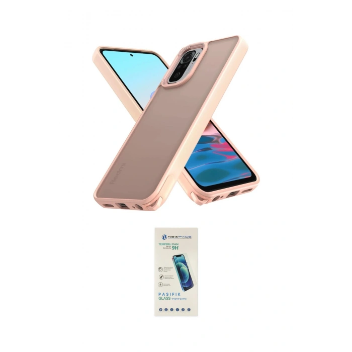 MARSİLYAN™- Redmi Note 10 Pro Kılıf Atlas Form - Şeffaf Pasifik Cam Ekran Koruyucu