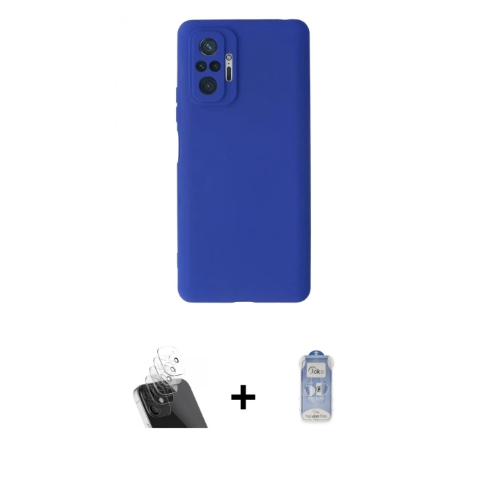 MARSİLYAN™- Redmi Note 10 Pro Kılıf Kozmos Yansıma Özel Seri - Siyah Joko Magic 5D Cam + Kamera Lens Koruma Cam - SF