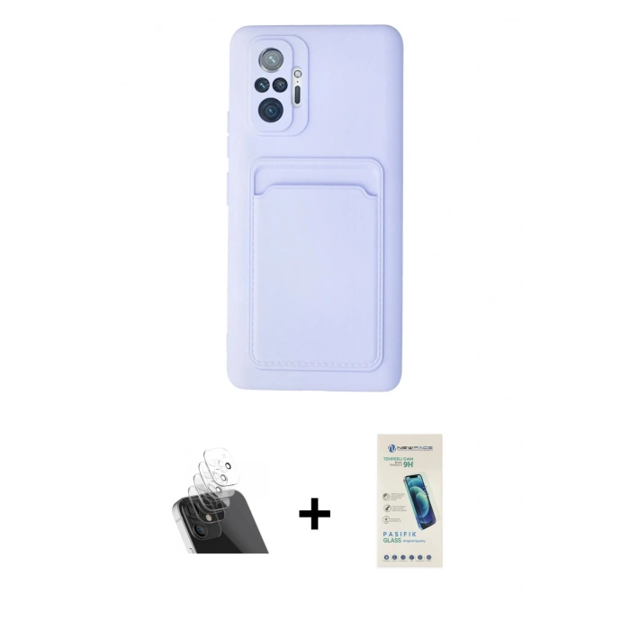 MARSİLYAN™- Redmi Note 10 Pro Kılıf Vadi Çizgi Prime - Şeffaf Pasifik Cam Ekran Koruyucu + Kamera Lens Koruma Cam - SF