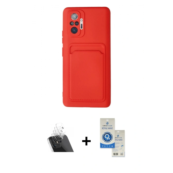 MARSİLYAN™- Redmi Note 10 Pro Kılıf Vadi Çizgi Prime - Şeffaf Royal Nano Ekran Koruyucu + Kamera Lens Koruma Cam - SF