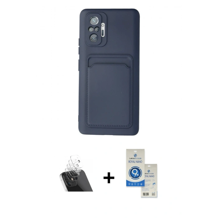 MARSİLYAN™- Redmi Note 10 Pro Kılıf Vadi Çizgi Prime - Şeffaf Royal Nano Ekran Koruyucu + Kamera Lens Koruma Cam - SF