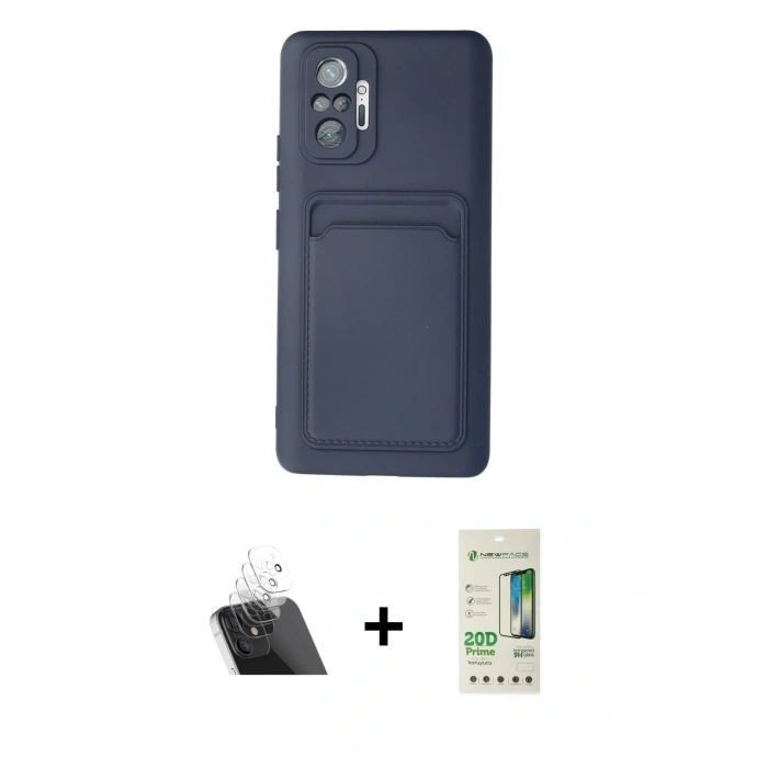 MARSİLYAN™- Redmi Note 10 Pro Kılıf Vadi Çizgi Prime - Siyah 20D Premium Cam Ekran Koruyucu + Kamera Lens Koruma Cam - SF