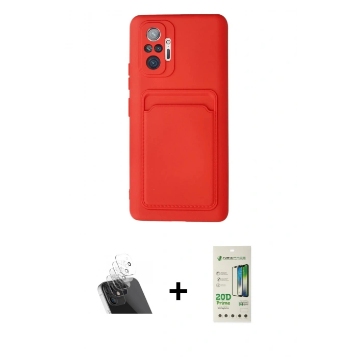 MARSİLYAN™- Redmi Note 10 Pro Kılıf Vadi Çizgi Prime - Siyah 20D Premium Cam Ekran Koruyucu + Kamera Lens Koruma Cam - SF