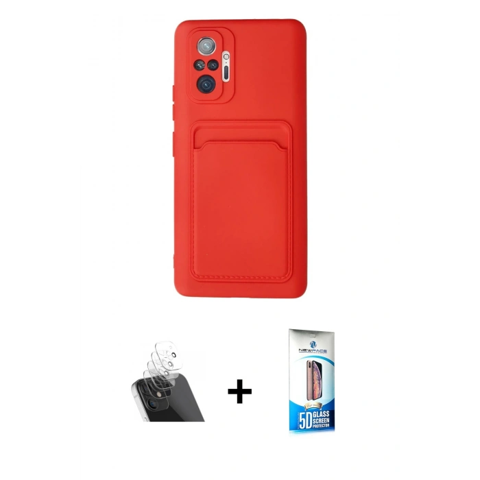 MARSİLYAN™- Redmi Note 10 Pro Kılıf Vadi Çizgi Prime - Siyah 5D Eko Cam Ekran Koruyucu + Kamera Lens Koruma Cam - SF