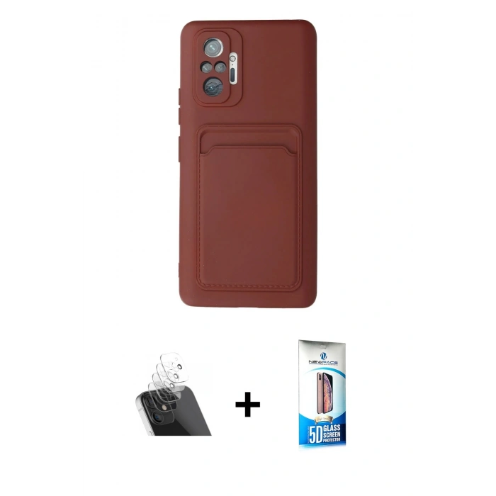 MARSİLYAN™- Redmi Note 10 Pro Kılıf Vadi Çizgi Prime - Siyah 5D Eko Cam Ekran Koruyucu + Kamera Lens Koruma Cam - SF