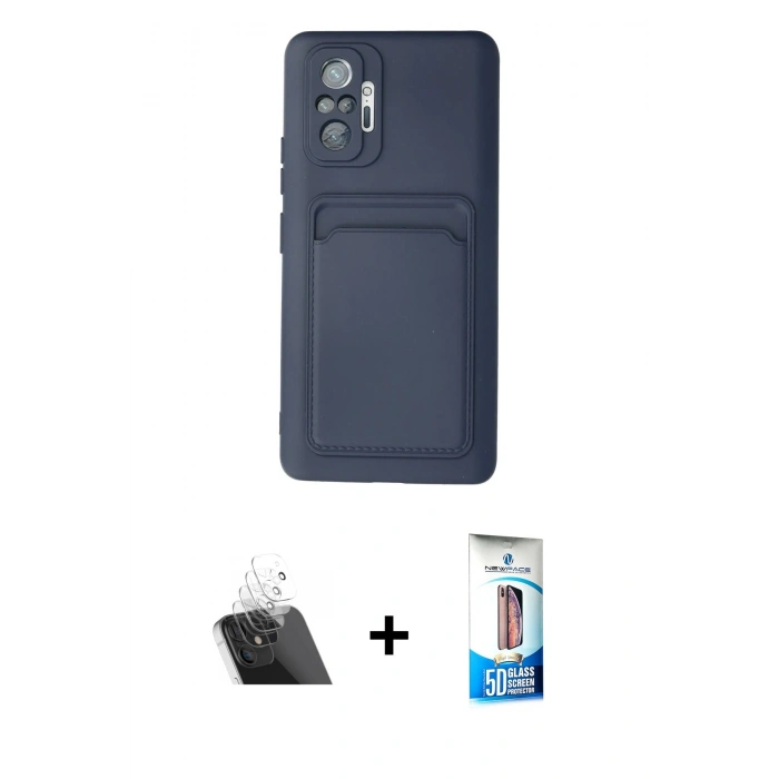 MARSİLYAN™- Redmi Note 10 Pro Kılıf Vadi Çizgi Prime - Siyah 5D Eko Cam Ekran Koruyucu + Kamera Lens Koruma Cam - SF