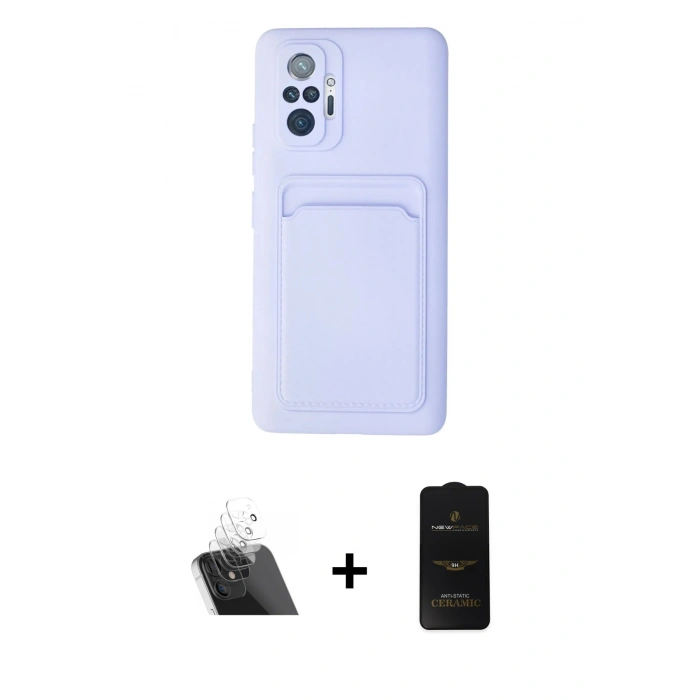 MARSİLYAN™- Redmi Note 10 Pro Kılıf Vadi Çizgi Prime - Siyah 6D Antistatik Mat Seramik Hayalet Nano Ekran Koruyucu + Kamera Lens Koruma Cam - SF