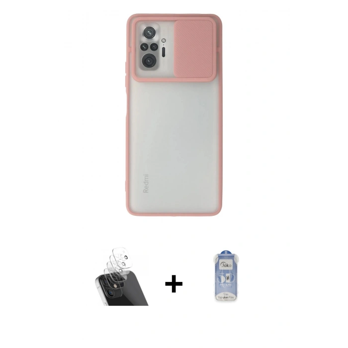 MARSİLYAN™- Redmi Note 10 Pro Kılıf Vadi Çizgi - Siyah Joko Magic 5D Cam + Kamera Lens Koruma Cam - SF