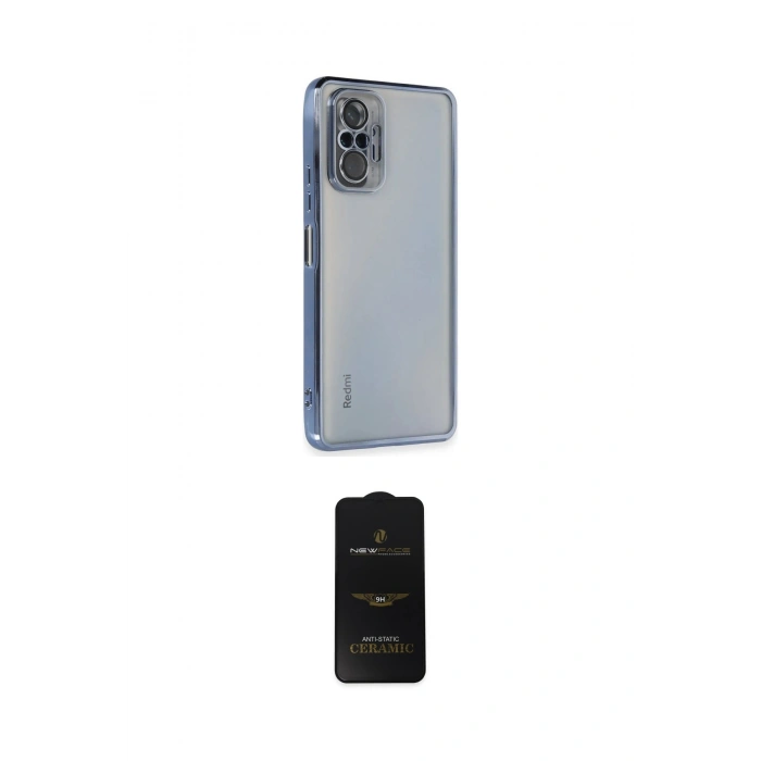 MARSİLYAN™- Redmi Note 10 Pro Kılıf Vadi Minimal - Siyah 6D Antistatik Mat Seramik Hayalet Nano Ekran Koruyucu