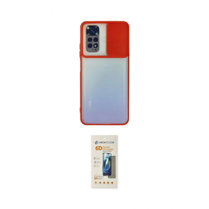 MARSİLYAN™- Redmi Note 11 Kılıf Vadi Çizgi - Siyah 6D Mat Seramik Hayalet Nano Ekran Koruyucu