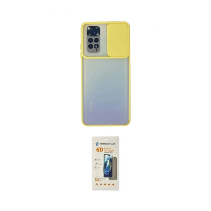 MARSİLYAN™- Redmi Note 11 Kılıf Vadi Çizgi - Siyah 6D Mat Seramik Hayalet Nano Ekran Koruyucu