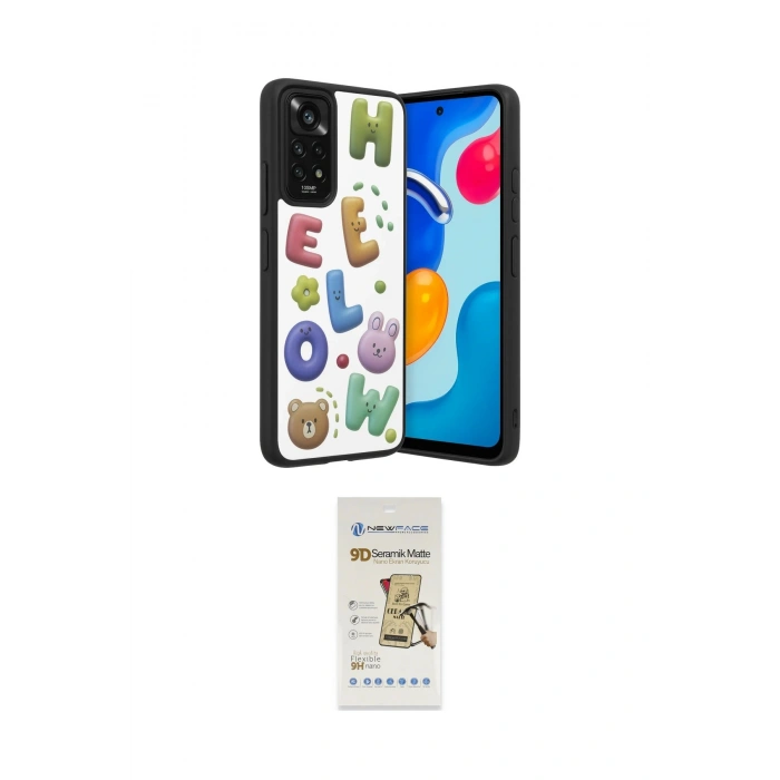MARSİLYAN™- Redmi Note 11 Pro Kılıf Odak Klasik Serisi - Siyah Mat Seramik Nano Ekran Koruyucu