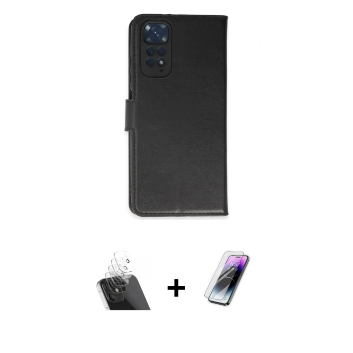 MARSİLYAN™- Redmi Note 11 Pro Kılıf Siluet Işık Serisi - Şeffaf Pasifik Cam Ekran Koruyucu + Kamera Lens Koruma Cam - SF