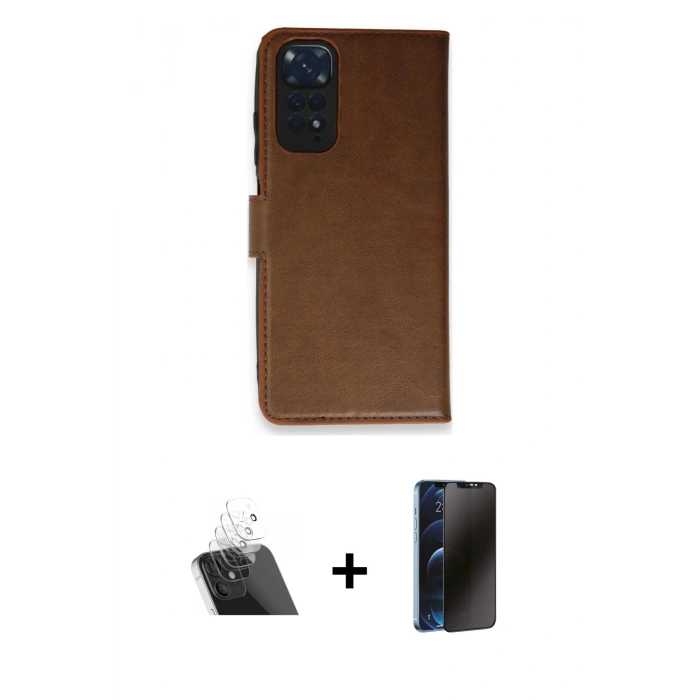 MARSİLYAN™- Redmi Note 11 Pro Kılıf Siluet Işık Serisi - Siyah 3D Antistatik Hayalet Cam Ekran Koruyucu + Kamera Lens Koruma Cam - SF