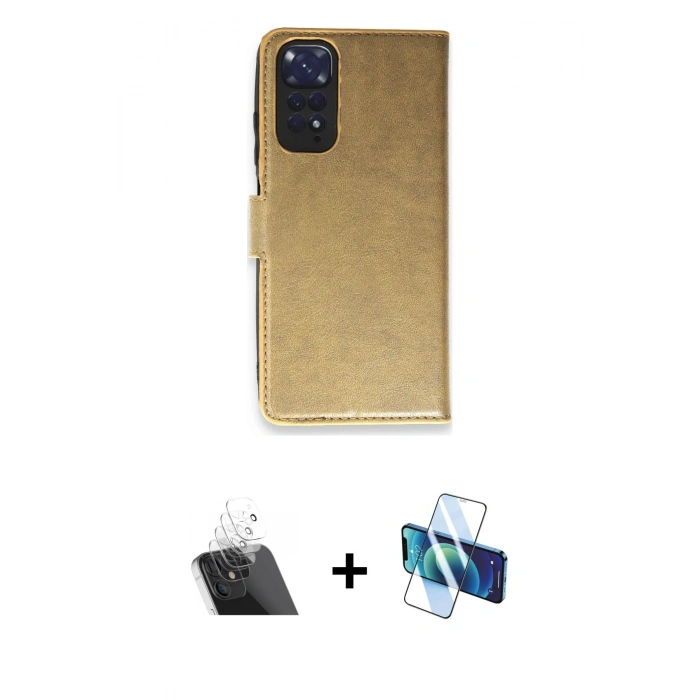 MARSİLYAN™- Redmi Note 11 Pro Kılıf Siluet Işık Serisi - Siyah 3D Antistatik Seramik Nano Ekran Koruyucu + Kamera Lens Koruma Cam - SF