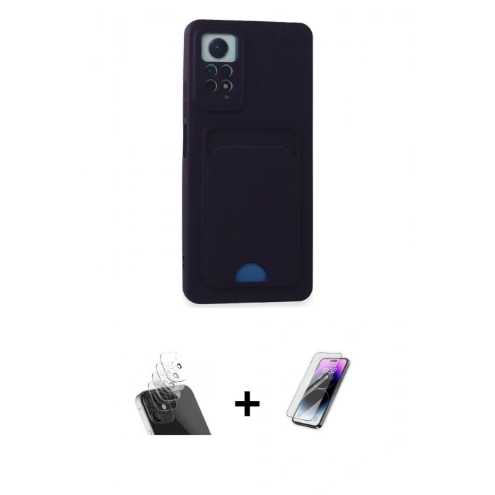 MARSİLYAN™- Redmi Note 11 Pro Kılıf Vadi Çizgi Prime - Şeffaf Pasifik Cam Ekran Koruyucu + Kamera Lens Koruma Cam - SF