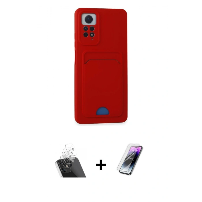 MARSİLYAN™- Redmi Note 11 Pro Kılıf Vadi Çizgi Prime - Şeffaf Pasifik Cam Ekran Koruyucu + Kamera Lens Koruma Cam - SF