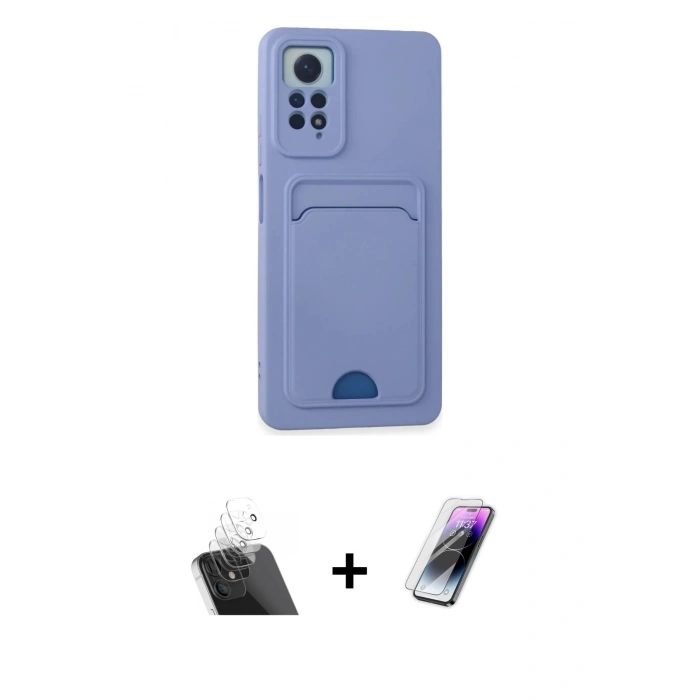 MARSİLYAN™- Redmi Note 11 Pro Kılıf Vadi Çizgi Prime - Şeffaf Pasifik Cam Ekran Koruyucu + Kamera Lens Koruma Cam - SF