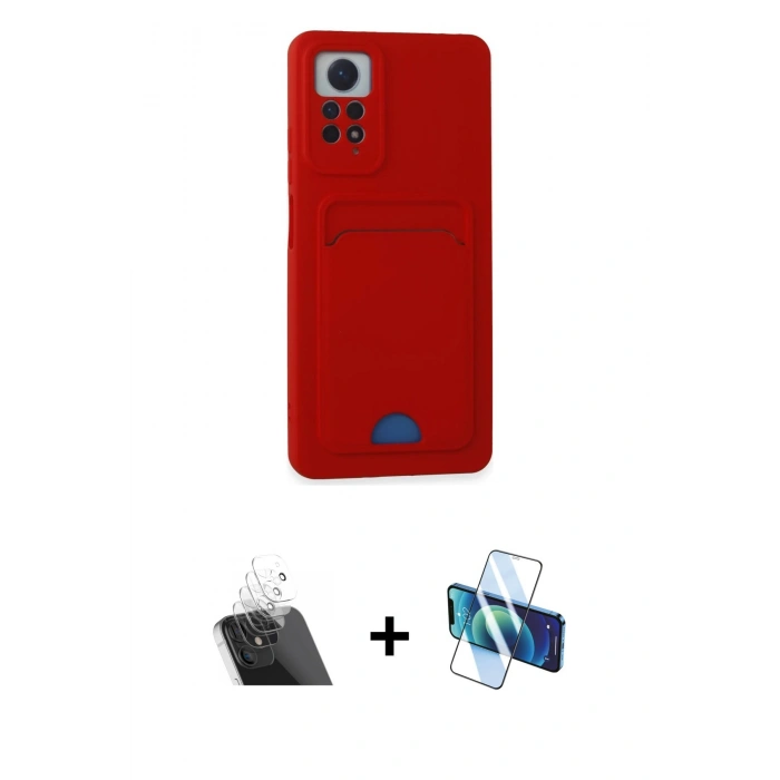 MARSİLYAN™- Redmi Note 11 Pro Kılıf Vadi Çizgi Prime - Siyah 3D Antistatik Cam Ekran Koruyucu + Kamera Lens Koruma Cam - SF