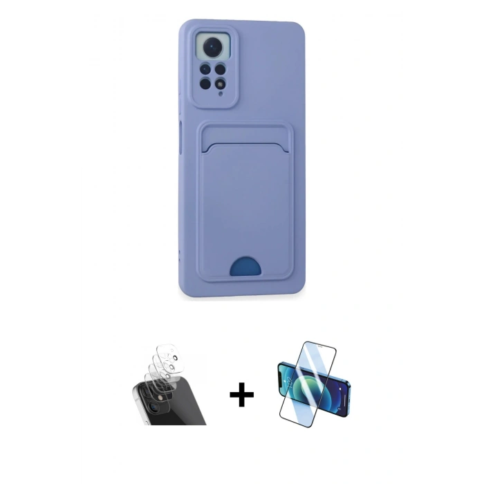 MARSİLYAN™- Redmi Note 11 Pro Kılıf Vadi Çizgi Prime - Siyah 3D Antistatik Cam Ekran Koruyucu + Kamera Lens Koruma Cam - SF
