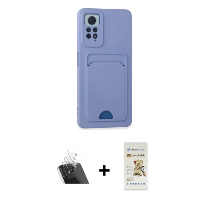 MARSİLYAN™- Redmi Note 11 Pro Kılıf Vadi Çizgi Prime - Siyah Mat Seramik Nano Ekran Koruyucu + Kamera Lens Koruma Cam - SF