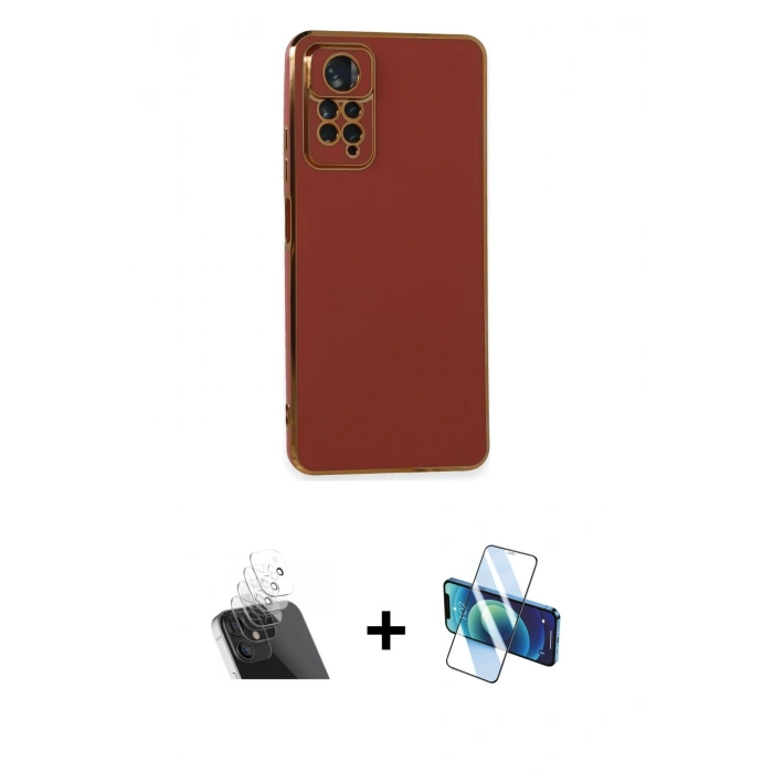 MARSİLYAN™- Redmi Note 11 Pro Kılıf Yankı Serisi - Siyah 3D Antistatik Seramik Nano Ekran Koruyucu + Kamera Lens Koruma Cam - SF