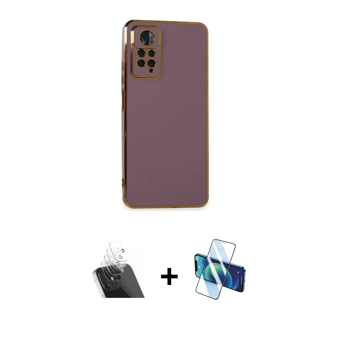 MARSİLYAN™- Redmi Note 11 Pro Kılıf Yankı Serisi - Siyah 3D Antistatik Seramik Nano Ekran Koruyucu + Kamera Lens Koruma Cam - SF